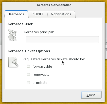 krb5-auth-dialog preferences